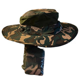 Camouflage sun hat on a white background