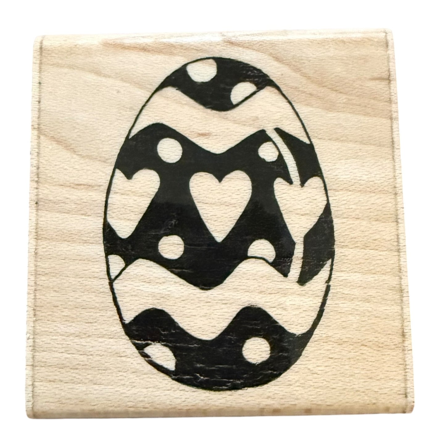 JRL Designs Easter Egg Dots Hearts Wavy Lines Crafting Card Making Rubber Stamp