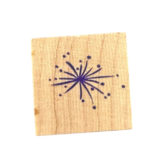 Sparkle Firework Unbranded Mini Rubber Stamp