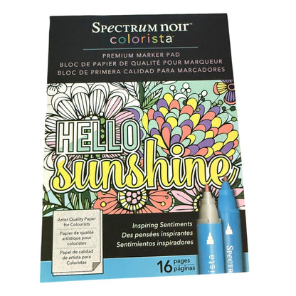 Spectrum Noir Colorista Inspiring Sentiments Coloring Marker Pad