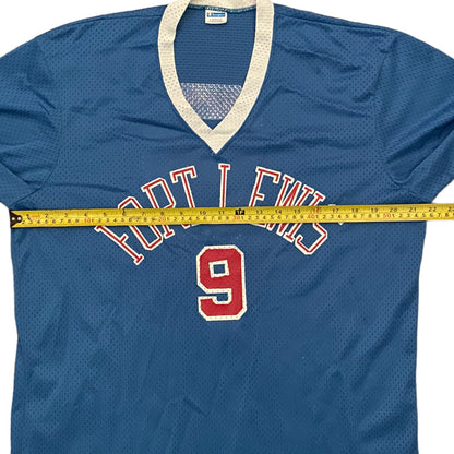 PIt to pit on blue shirt