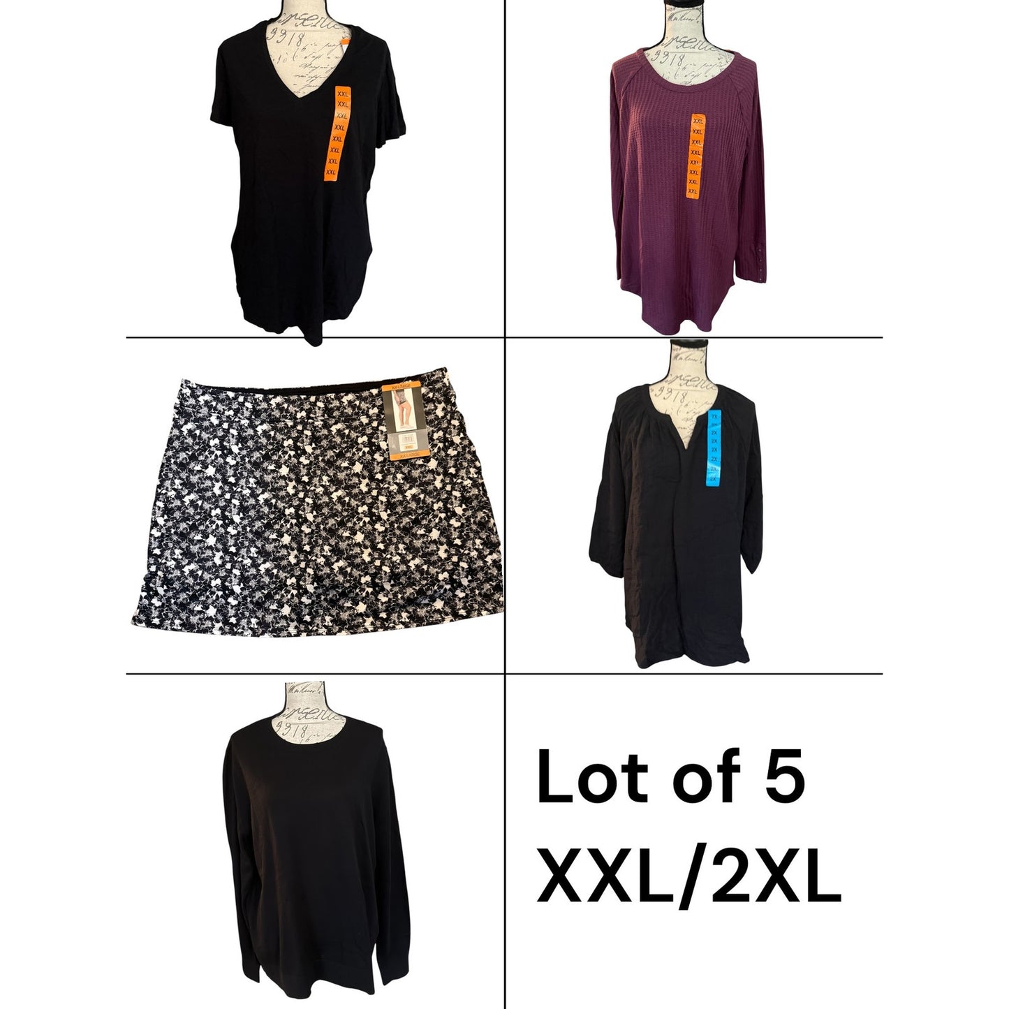 Chaser Nicole Miller Felina & MORE 5 Piece Shirt Skort Lot Set XXL
