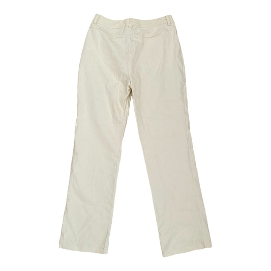 Off white pants on a white background