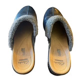 Top of black slip on clarks 