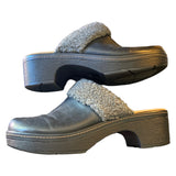 Side view of black slip on clarks 1