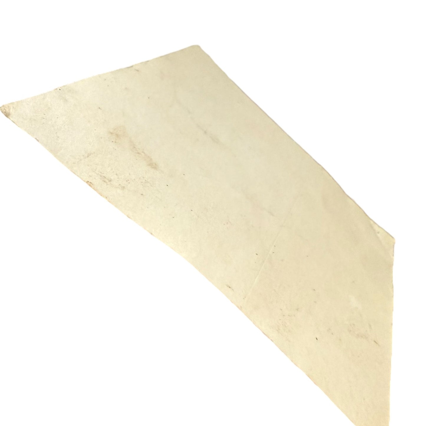 Back of sticker on a white background
