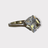 Front side of faux diamond ring