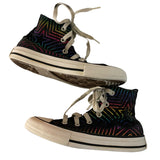 Side of rainbow converse sneakers 1