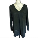 Front of black shirt
