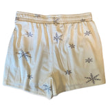 cozie by pink white velour shorts back