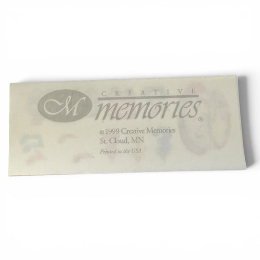 Creative Memories sticker sheet on a white background