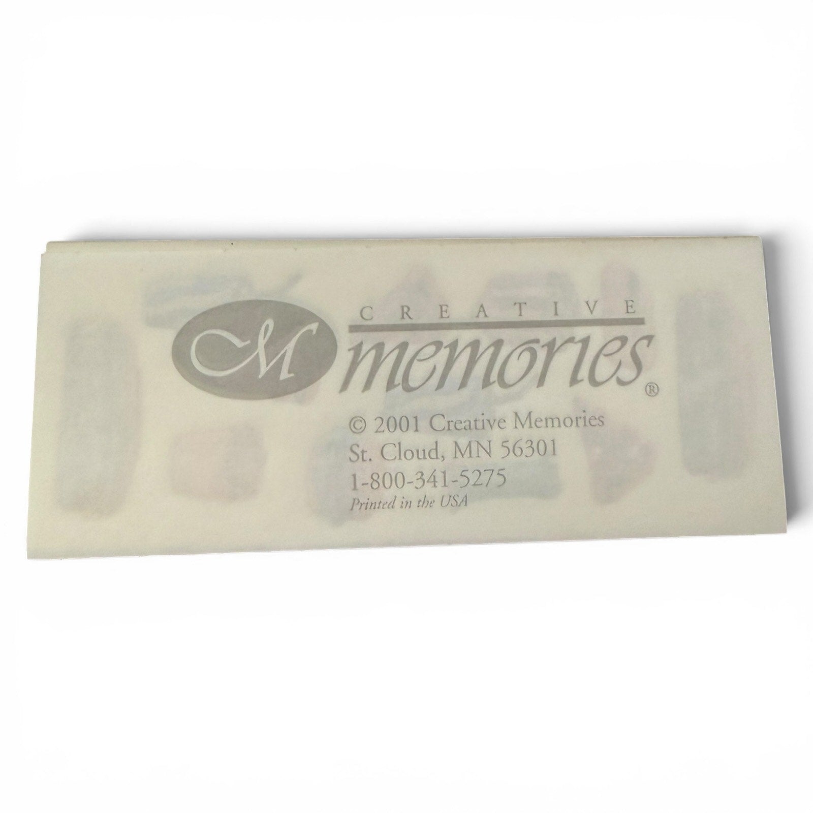 2001 creative memories sticker sheet on a white background
