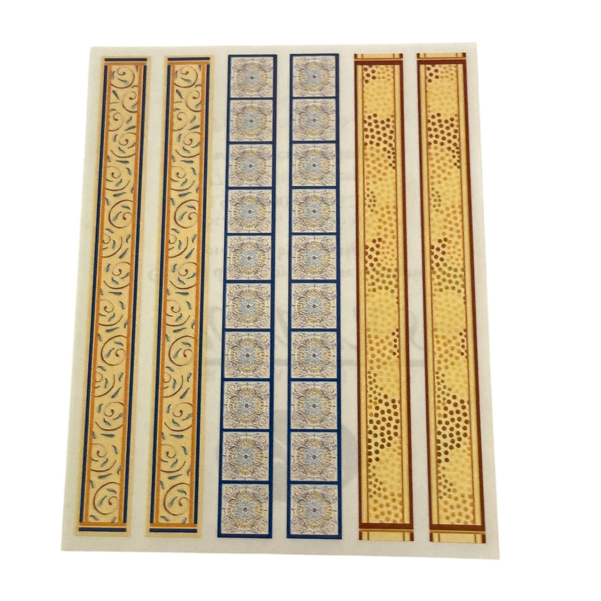 Decorative border design stickers on a white background