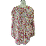 cynthia rowley white and pink shirt back view