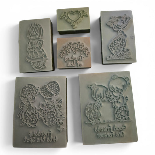 Precious Moments Assortment Of 6 Thinking Of You Good Friends Rubber Stamp