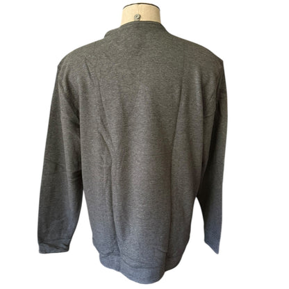 Island Sands Cotton Dark Light Gray Pullover Reversible Sweater Size XL