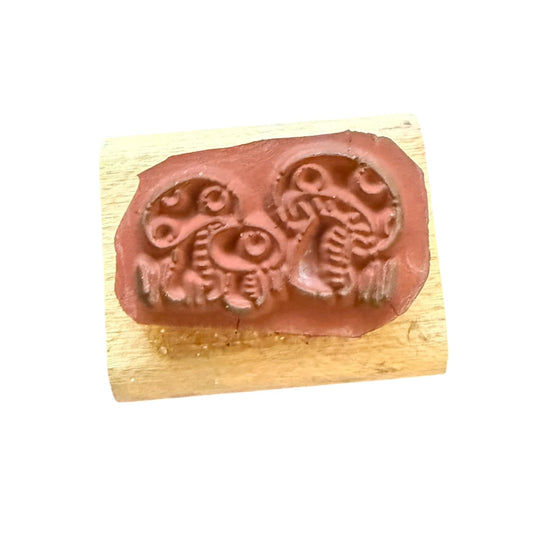 Stampin' Up! 1996 3 Small Mushrooms Mini Rubber Stamp