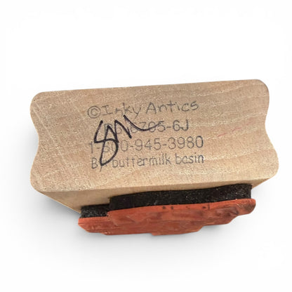 Inky Antics On A Limb Bird House Rubber Stamp