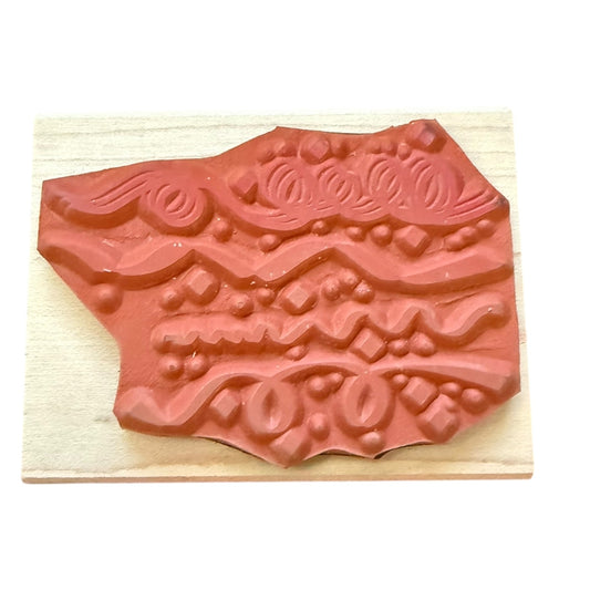 All Night Media Party Ribbon Border Trim 550-H10 Rubber Stamp