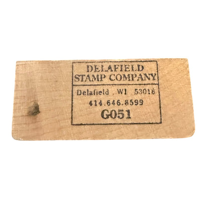 Delafield Stamp Company Large Pig Playing In Mud Happy G051 Rubber Stamp