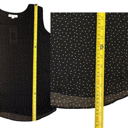 Cristina B Black White Polka Dot Shirt Size XX-Large