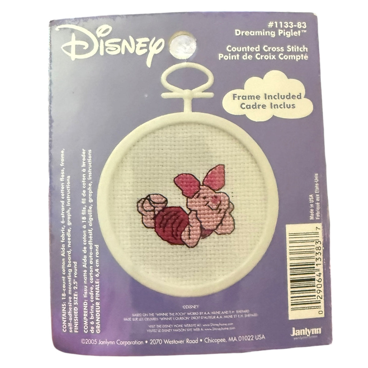 Disney Janlynn Dreaming Pooh & Friends Piglet 2005 Cross Stitch 1133-83
