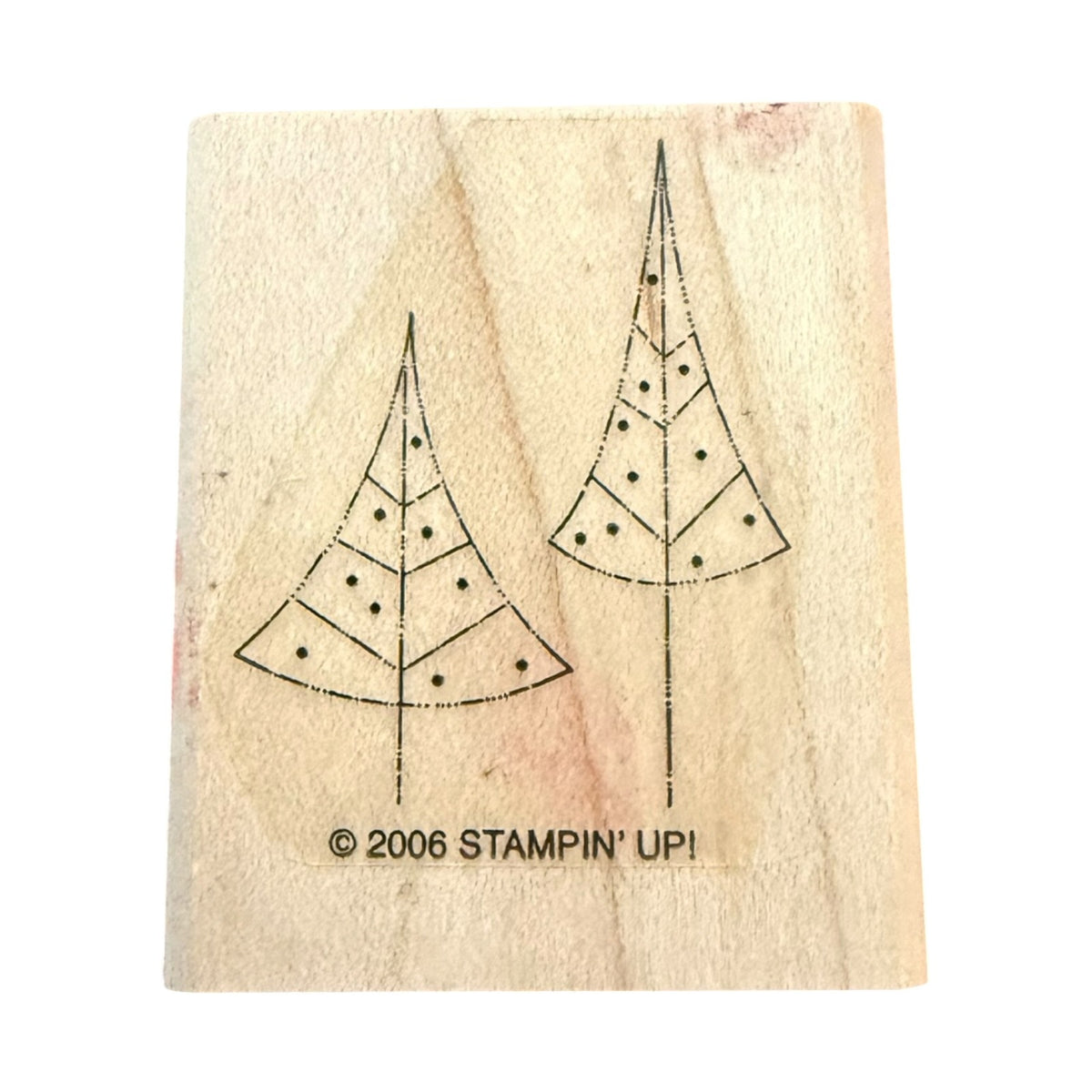 Stampin’ Up Vintage 2006 Christmas Tree Ornament Rubber Stamp