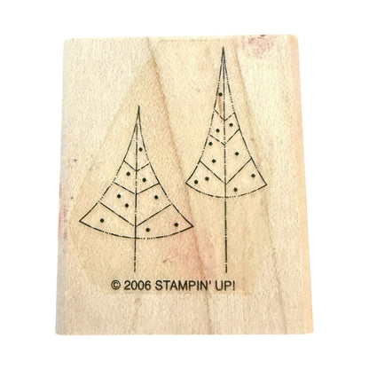 Stampin’ Up Vintage 2006 Christmas Tree Ornament Rubber Stamp