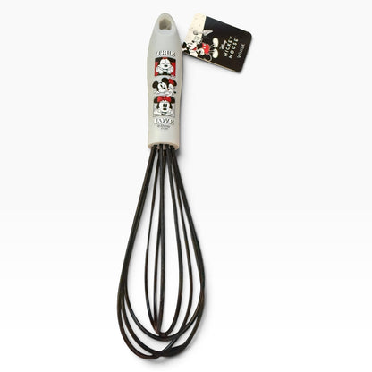 Disney Mickey & Minnie Mouse Gray Black Baking Cooking Small Whisk