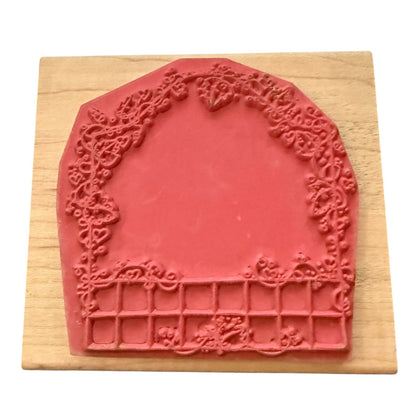 DOTS R154 Arched Ivy Fram Crafting Card Making Large Rubber Stamp