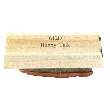 Penny Black HTF Bunny Talk 612D Chic Crafting Cardmaking RARE Rubber Stamp