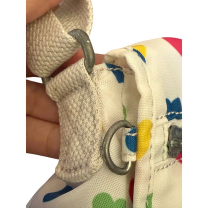 Kipling Sabian White Rainbow Multicolor Adjustable Crossbody Purse