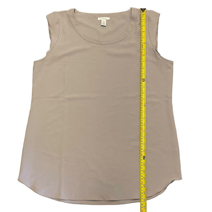 Gray tank top with a measuring tape on a white background