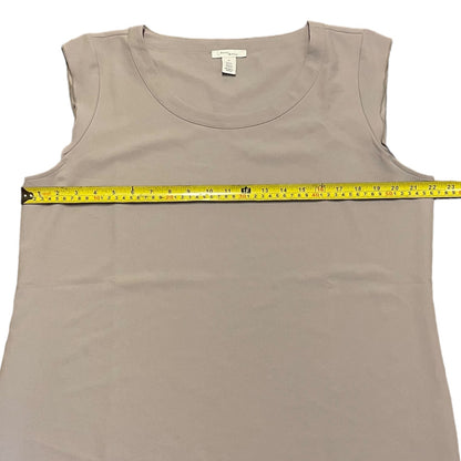Gray tank top with a measuring tape on a white background