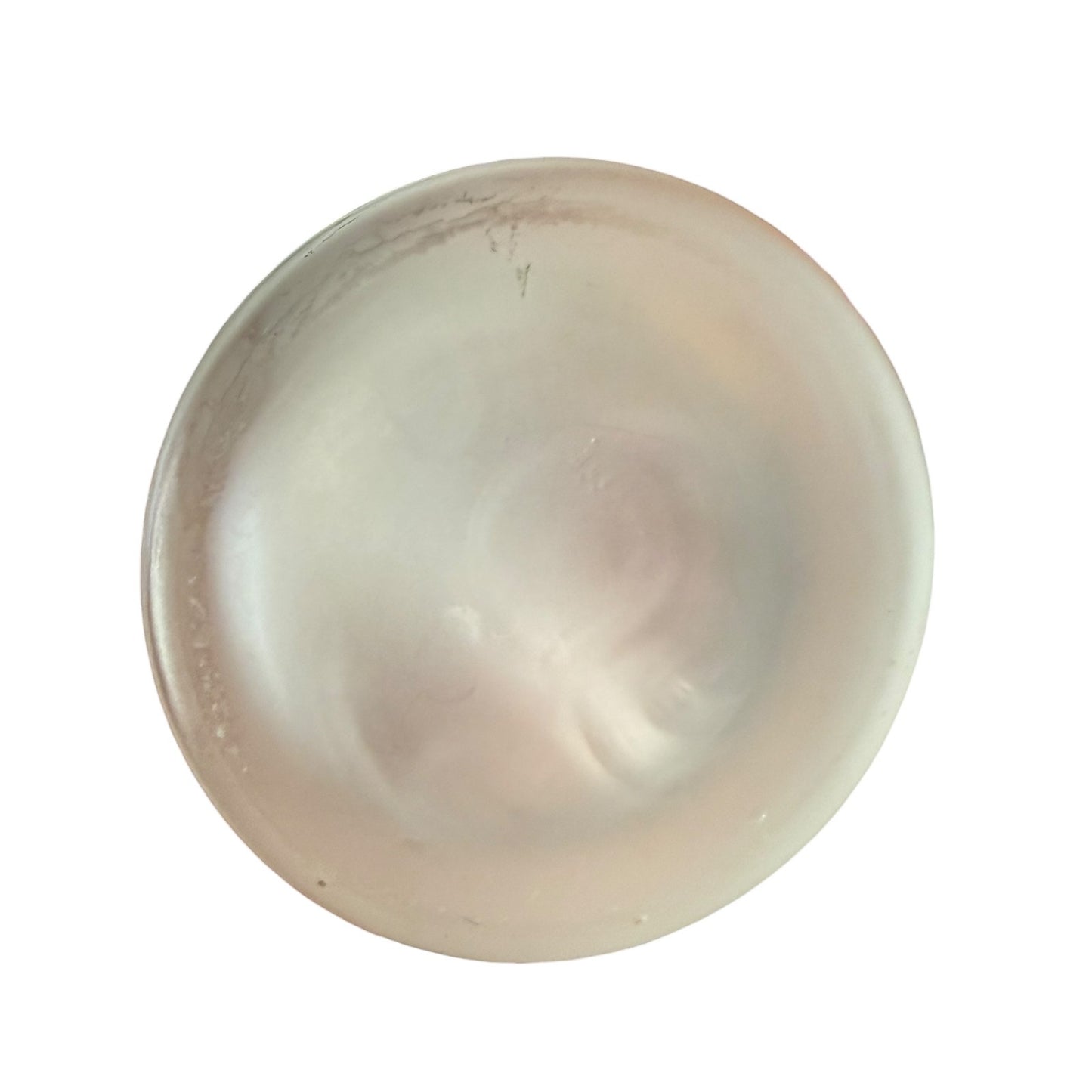Bottom of glass tumbler on a white background