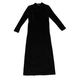 Black dress laying flat