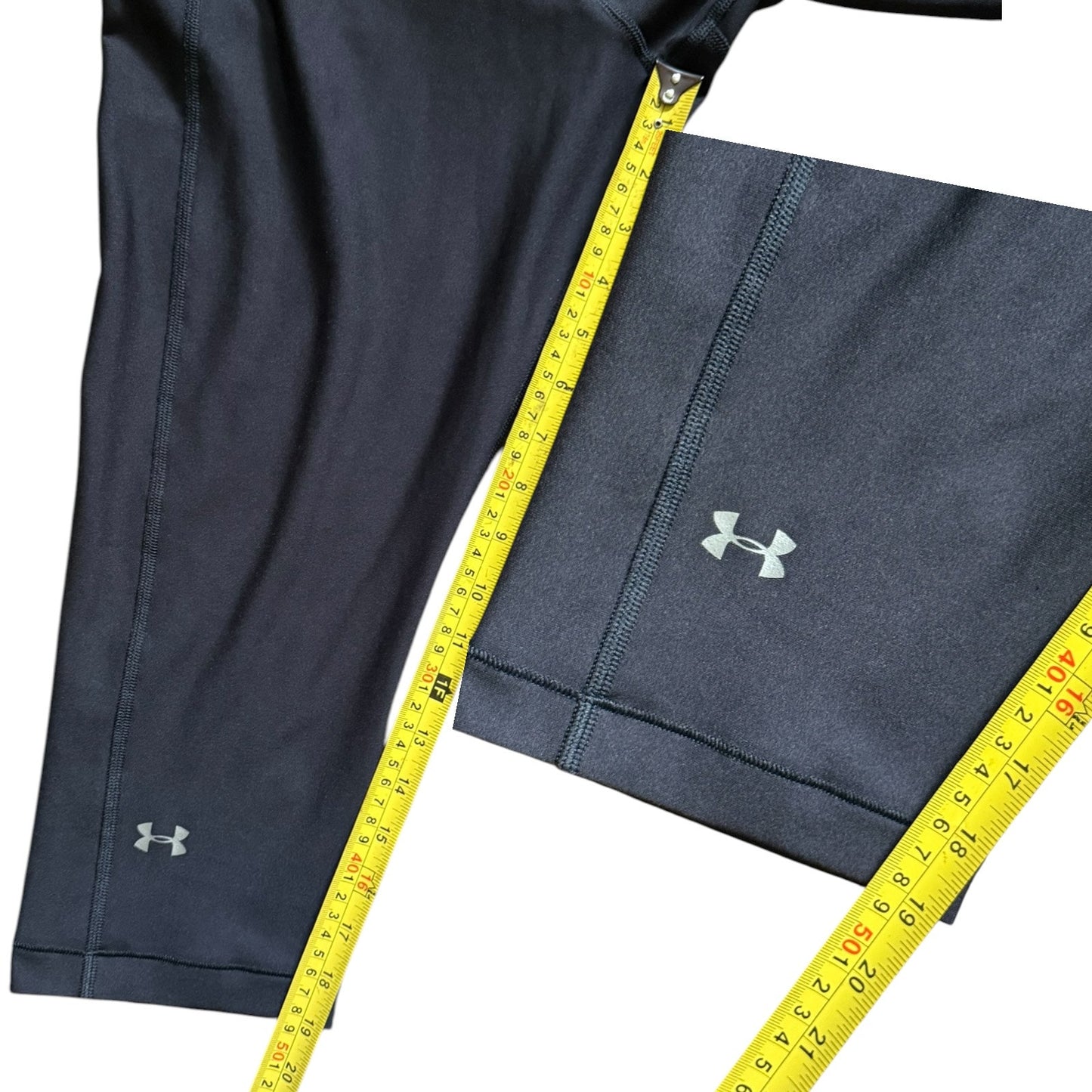 Under Armour Compression Heatgear Black Capri Leggings Size XL EUC
