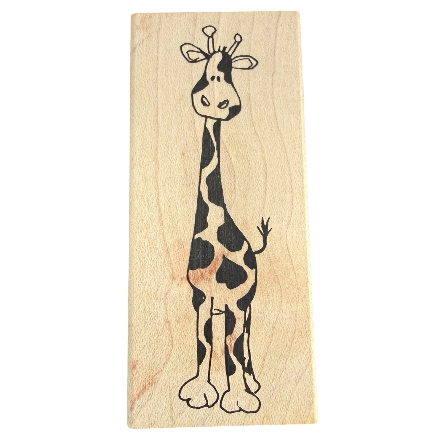 Judith Tall Giraffe Animal H45 Crafting Wood Mount Rubber Stamp