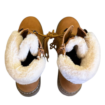 SM New York Brown Fur Trim Rockel Boots NEW Size 8