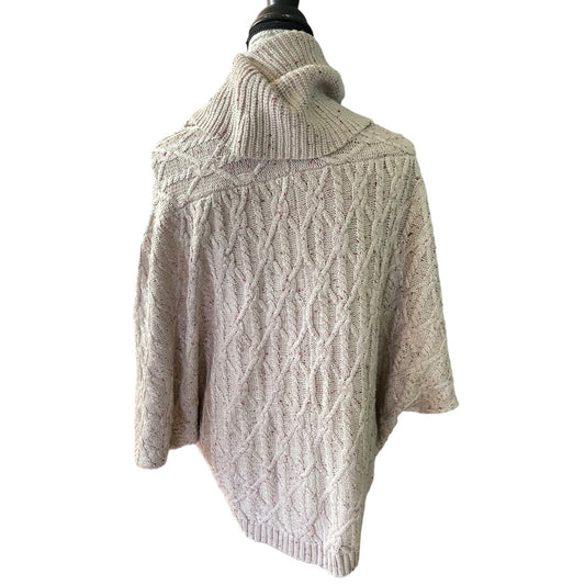 Back of pink knitted sweater on a white background