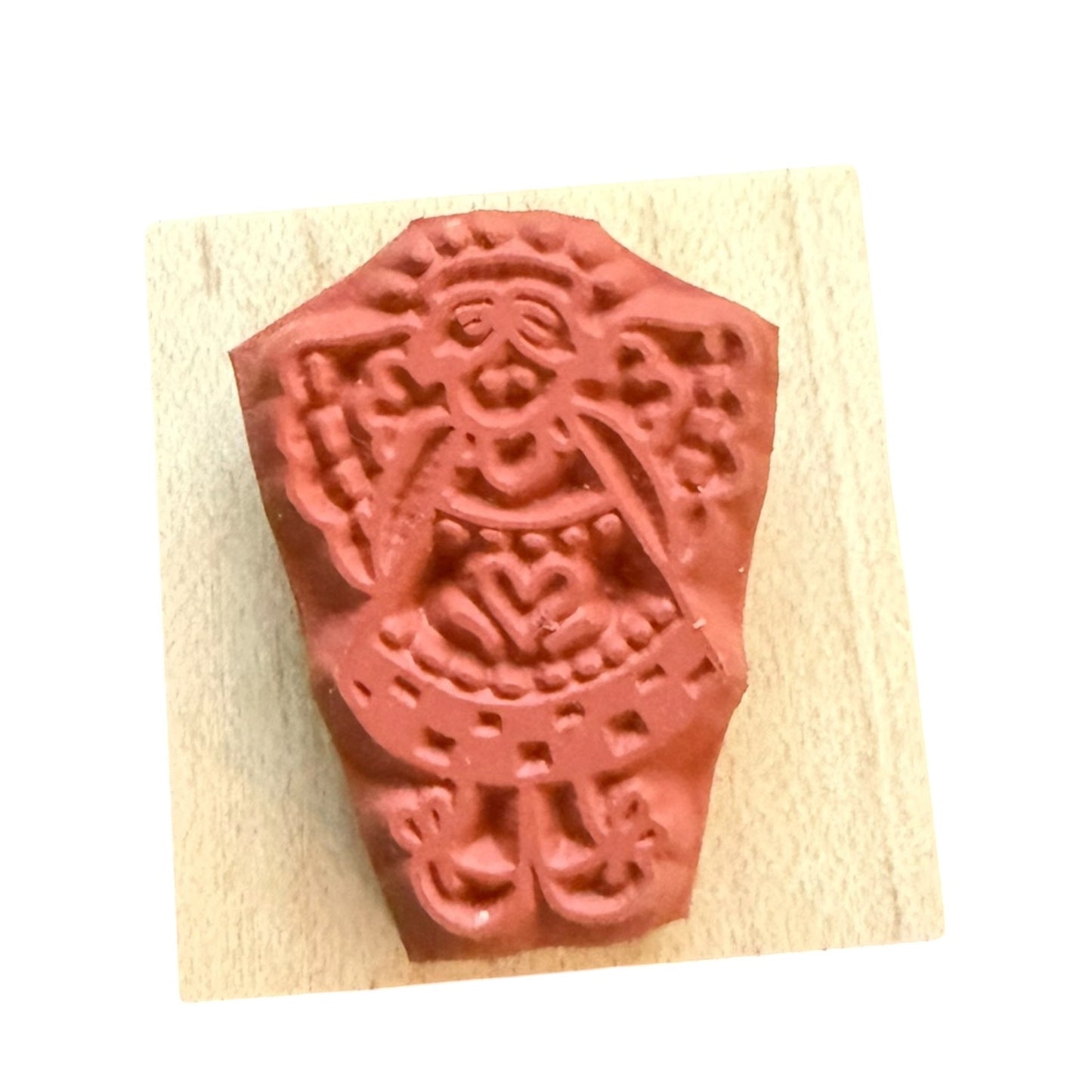 Penny Black 1995 Angel Christmas Folk Art 546A Mini Rubber Stamp