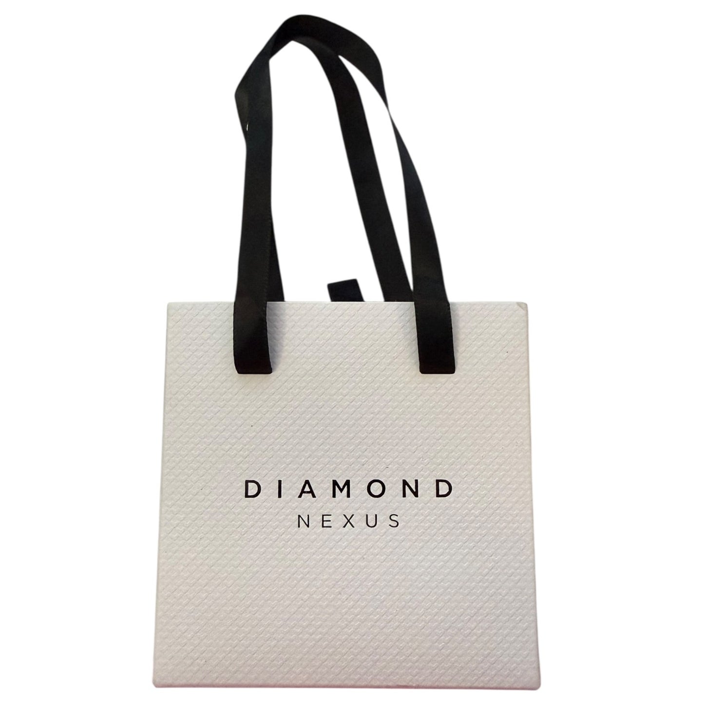 White tote box with black handles and 'Diamond Nexus' text on a white background