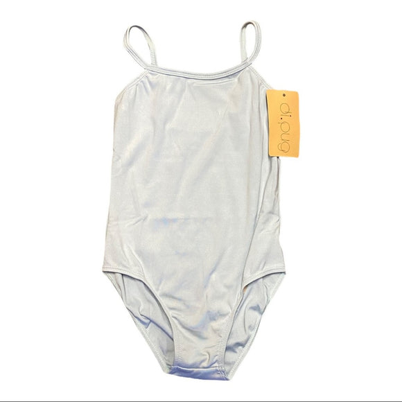 Front of blue leotard