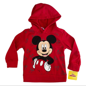 Front of red Disney hoodie