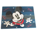 Placemat with a Mickey Mouse cartoon character on a blue background