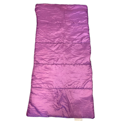 Purple sleeping bag on a white background