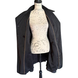 Interior of Black jacket on a mannequin with a white background