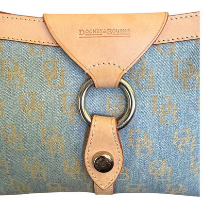 Dooney & Bourke bag with logo pattern and leather accents