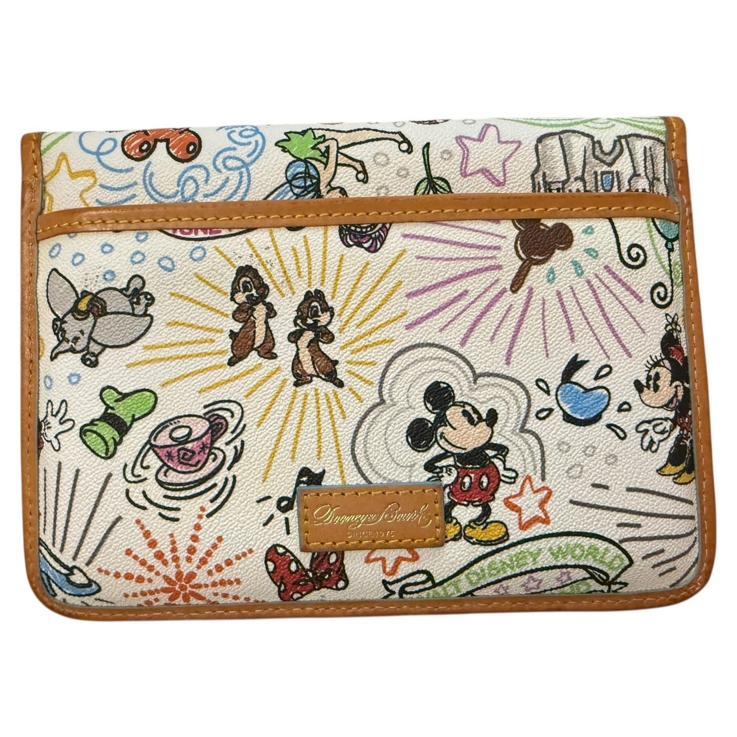 Back Disney-themed case with cartoon characters and designs on a white background