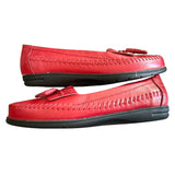 Side view of red shoes 1